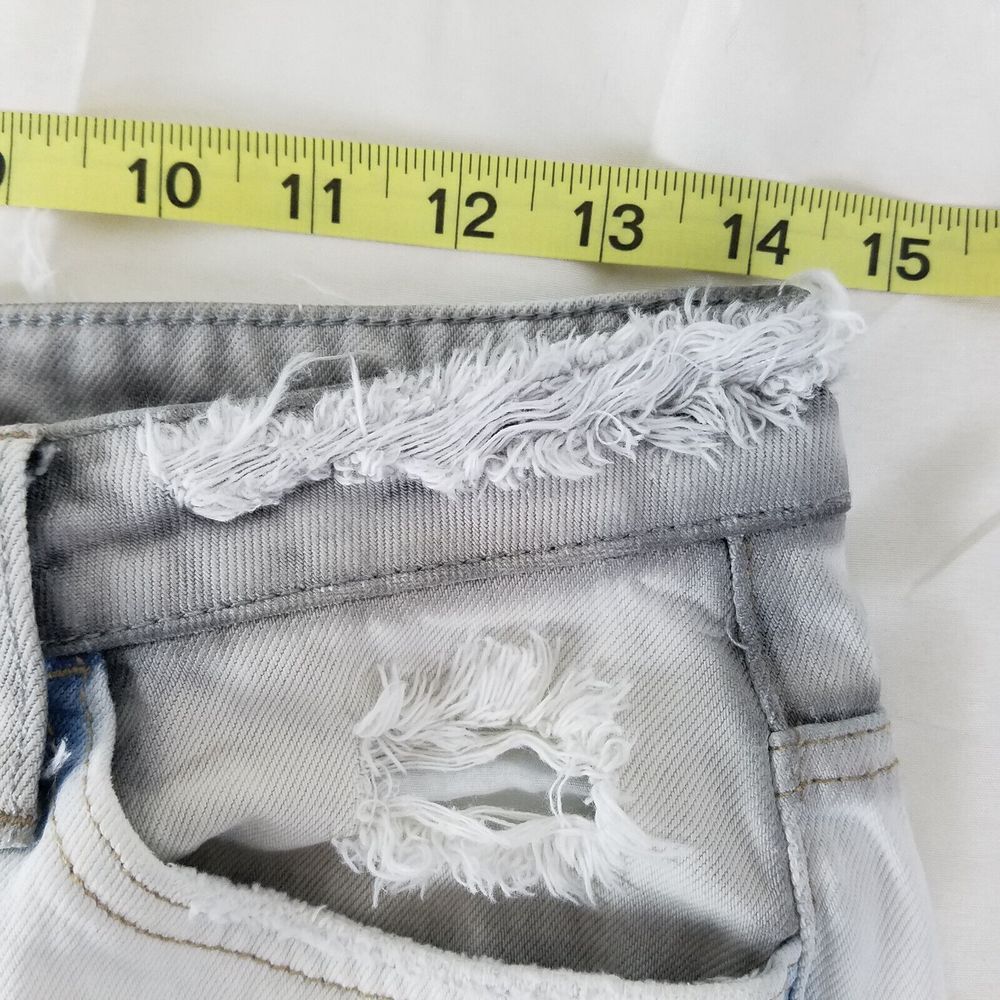Vervet Jeans Womens 27 White Super High Rise Cropped Straight Distressed Denim - Picture 3 of 12